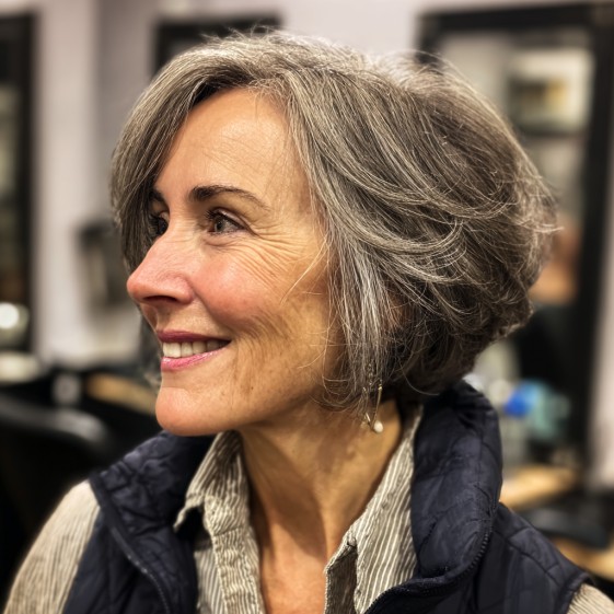 Chic Feathered Bob with Effortless Texture