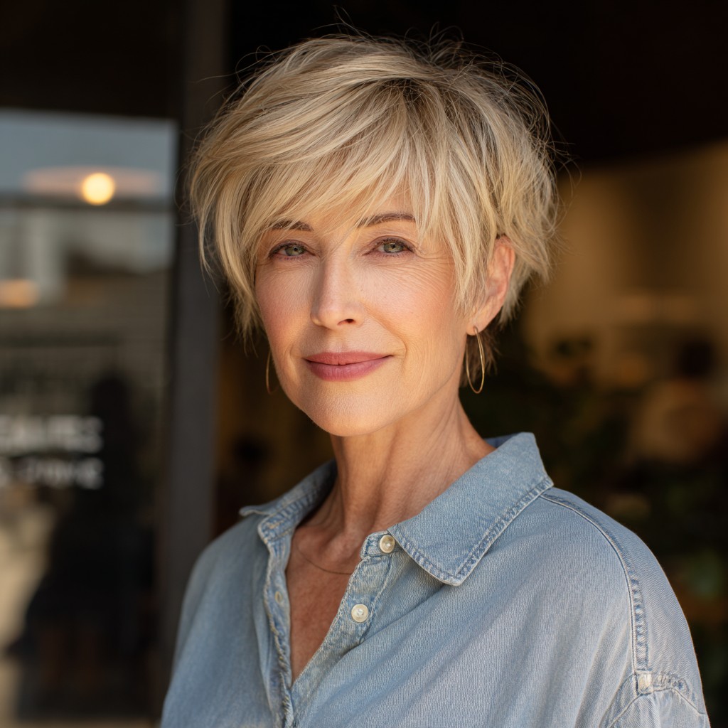 Chic Feathered Pixie with Soft Layers