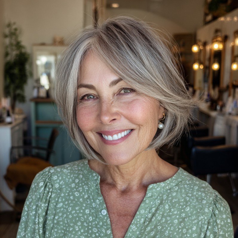 Chic Soft Draped Bob with Gentle Texture