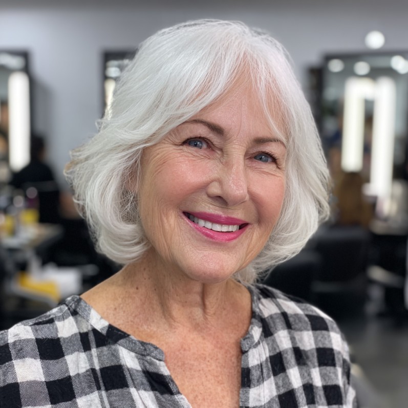 Chic Soft Draped Bob with Subtle Movement