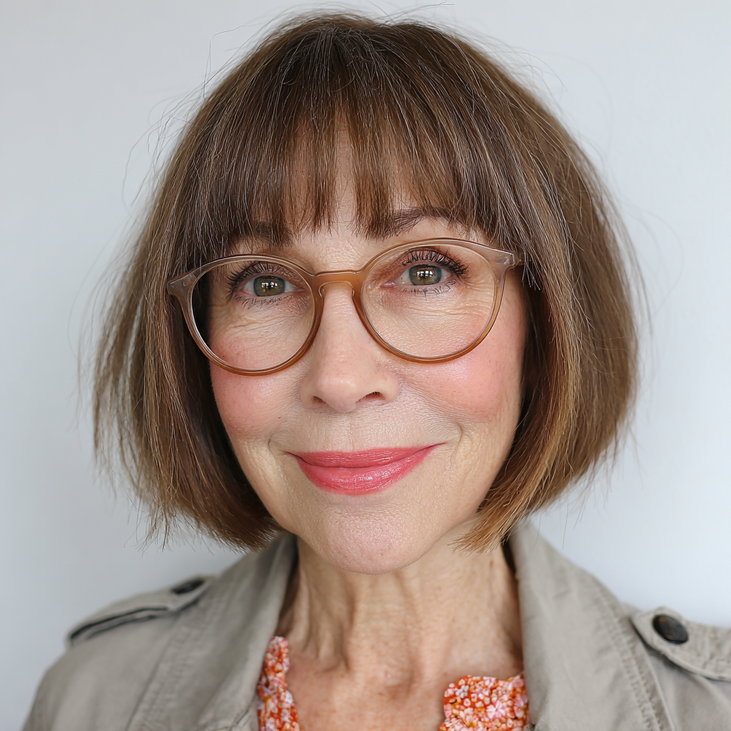 Chic Textured Bob with Soft Fringe