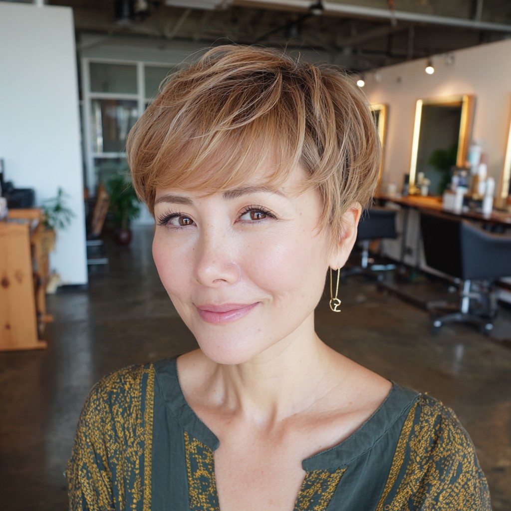Chic Textured Short Pixie with Soft Layers