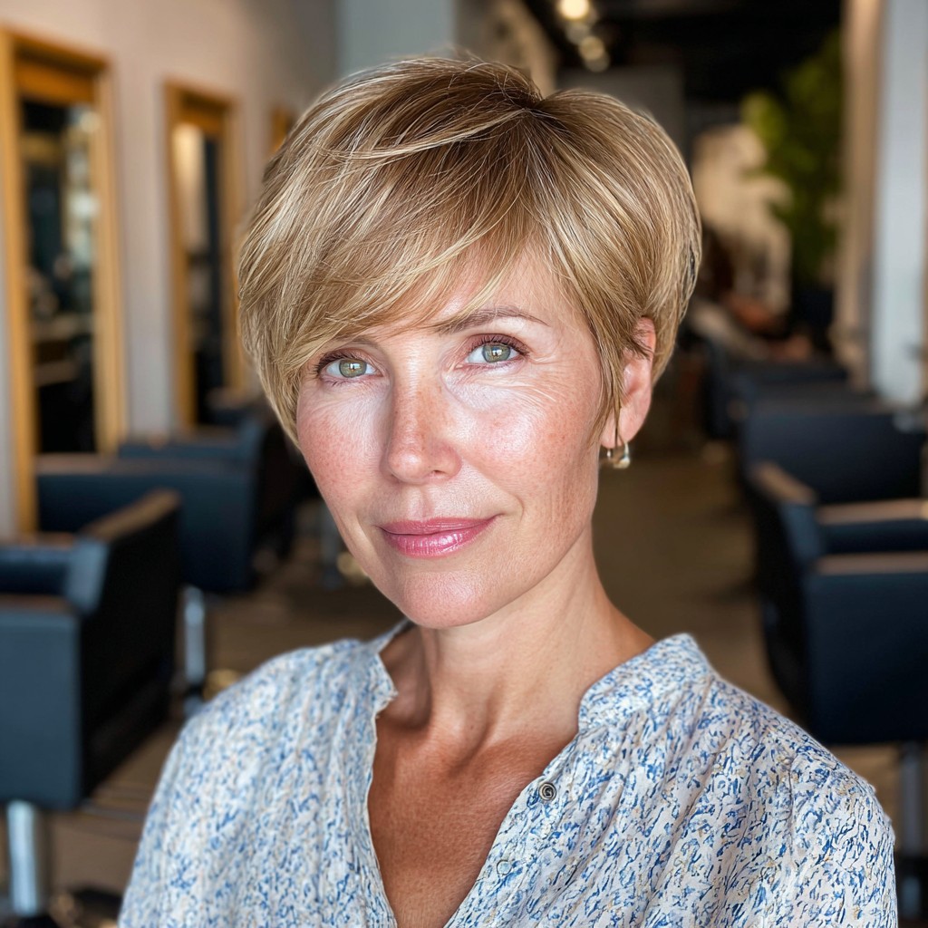 Chic Textured Short Pixie with Subtle Layers