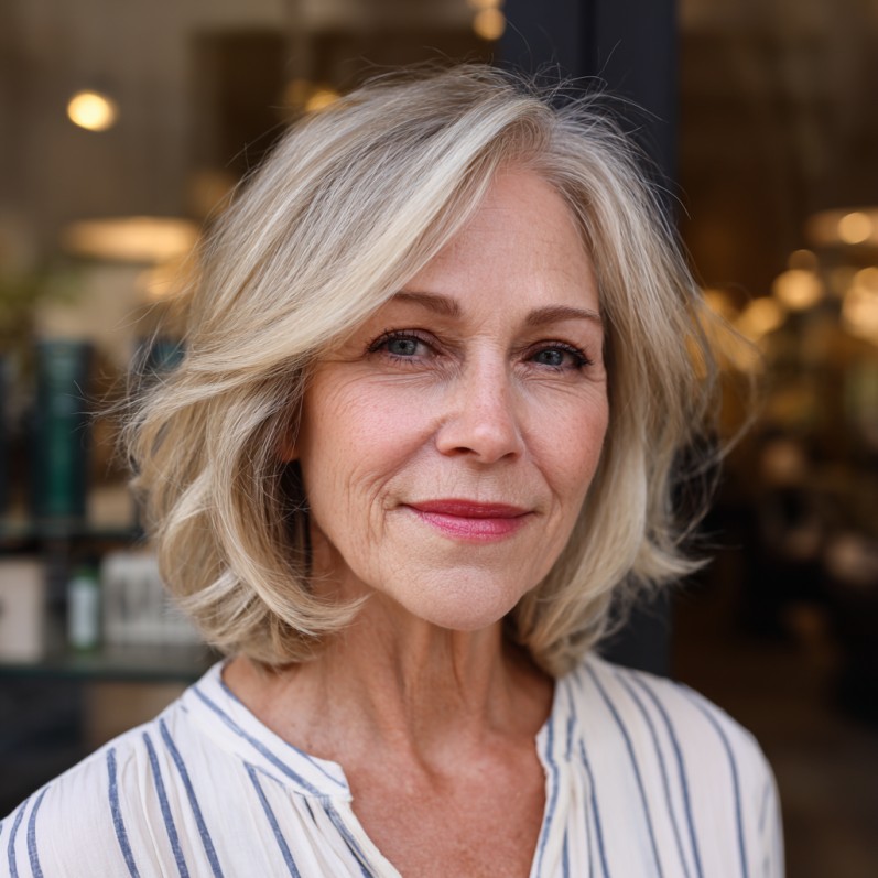 Light and Airy Draped Bob with Subtle Layers