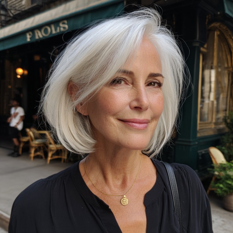 Modern Draped Bob with Subtle Movement