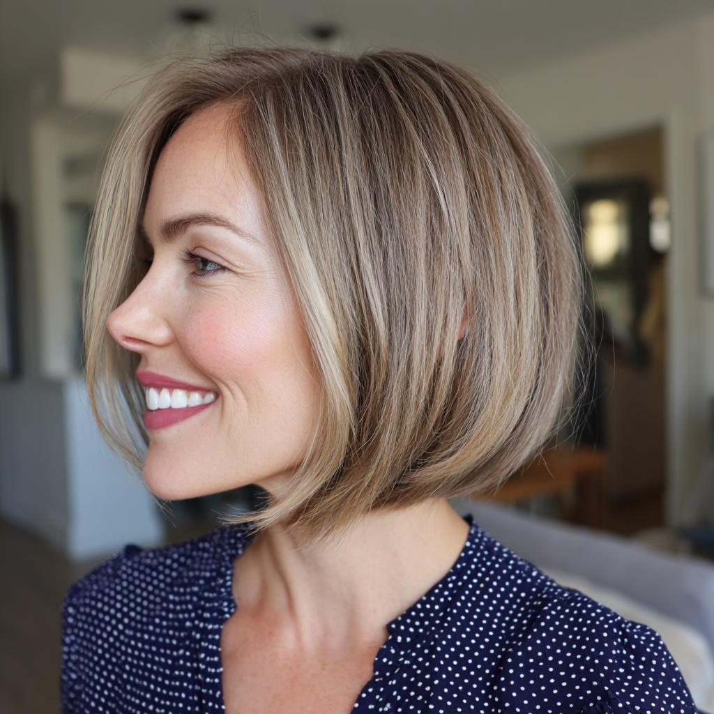 Modern Textured Angular Bob with Subtle Dimension