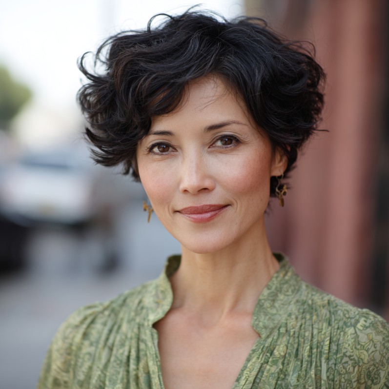 Modern Textured Short Cut with Soft Curls