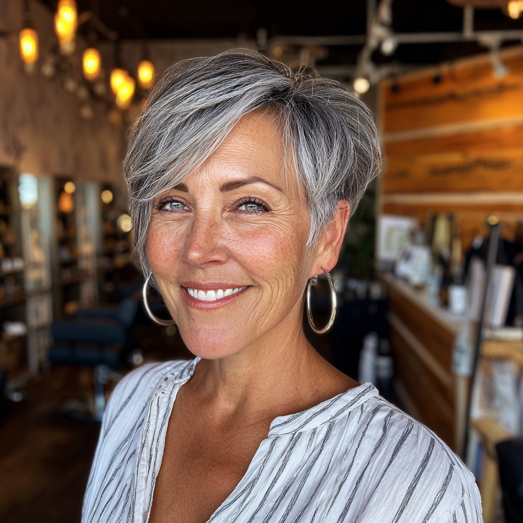 Modern Textured Short Pixie with Soft Waves
