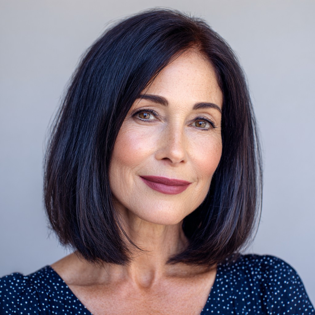 Polished A-Line Bob with Subtle Face-Framing Layers