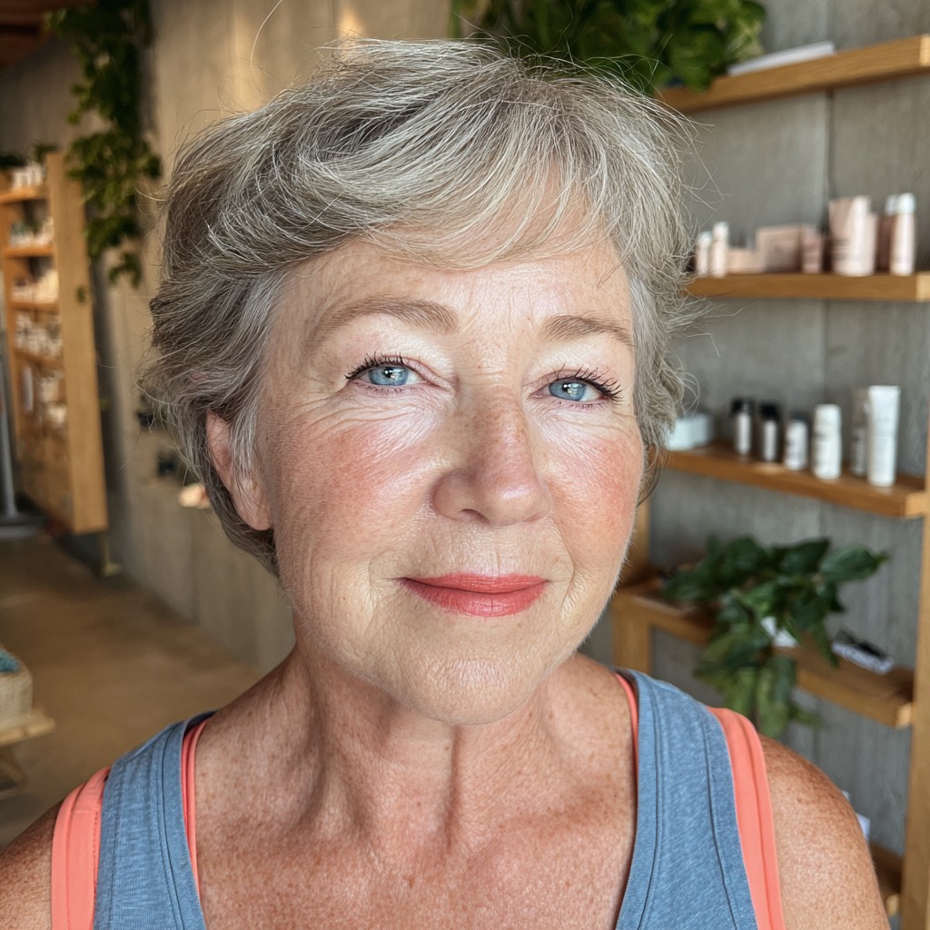 Soft Textured Short Cut with Gentle Waves