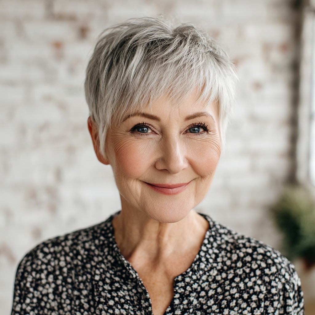 Softly Textured Short Pixie with Feathered Layers