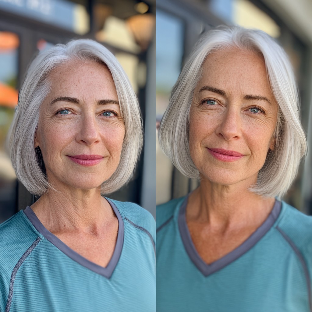 Stylish Blunt Bob with Soft Face-Framing Layers