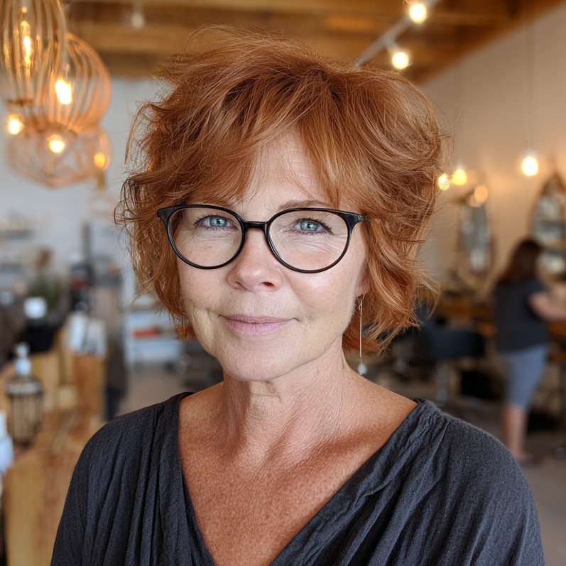 Textured Copper Shag with Soft Layers