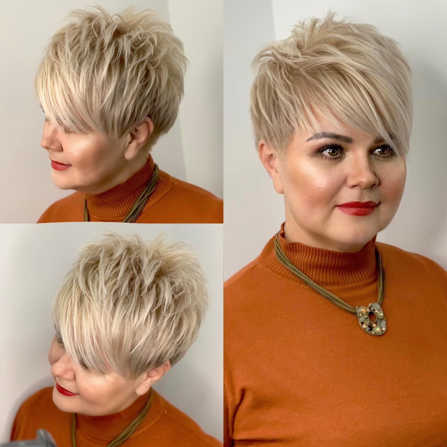 Textured Modern Pixie with Side-Swept Bangs
