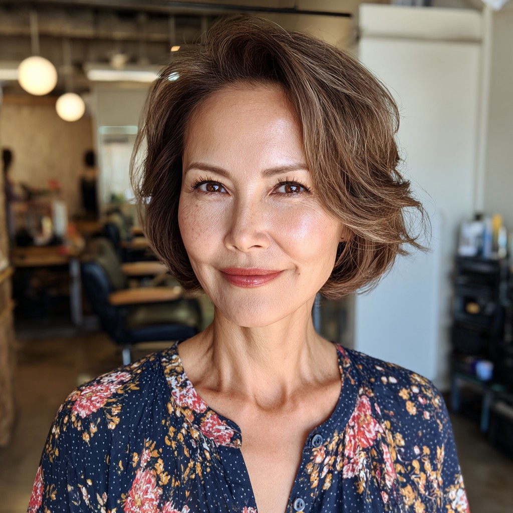 Textured Short Bob with Soft Waves