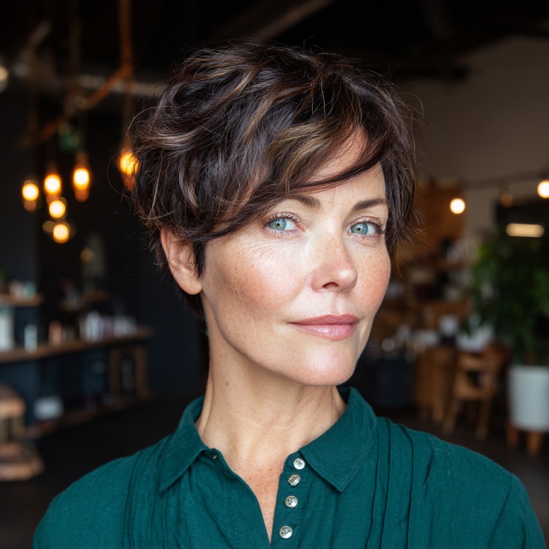 Textured Short Crop with Soft Waves