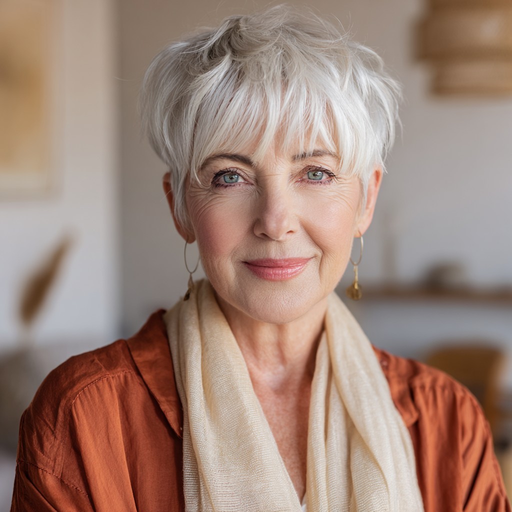 Textured Short Pixie with Soft Layers