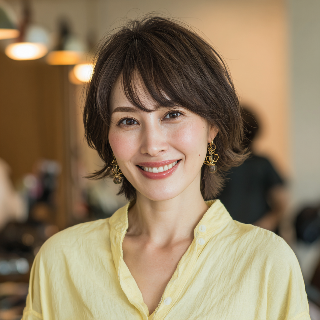 Chic Textured Bob with Soft Face-Framing Layers