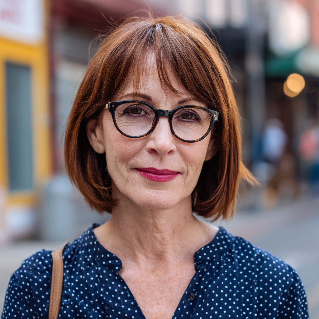Chic Copper Bob with Subtle Face-Frame Layers