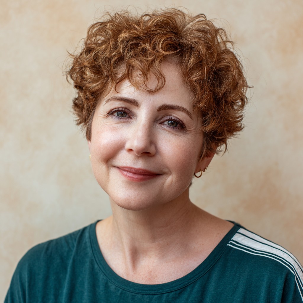 Chic Curly Pixie Cut with Lively Volume