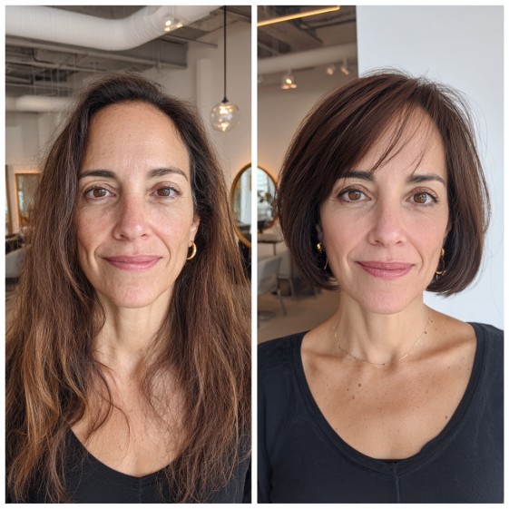 Chic Layered Pageboy Bob with Soft Textured Bangs