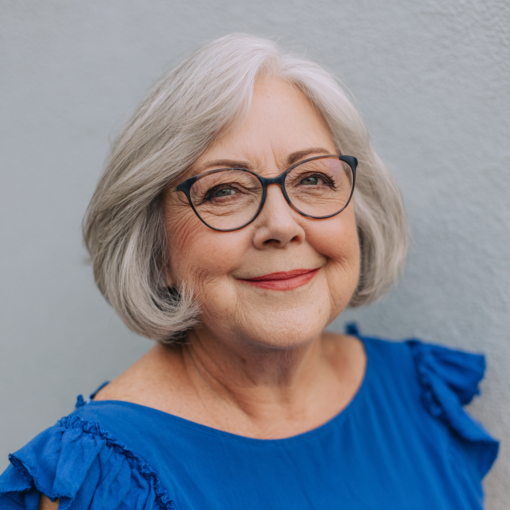Chic Silver Bob with Soft Waves