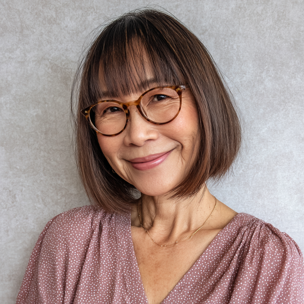 Chic Straight Bob with Soft Bangs