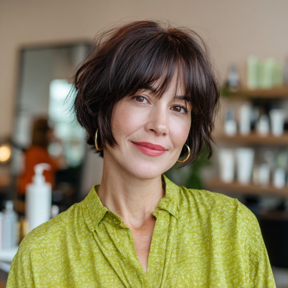 Chic Textured Pageboy Bob with Soft Layers