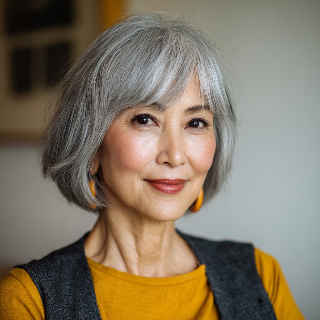 Chic Textured Pageboy Bob with Subtle Movement