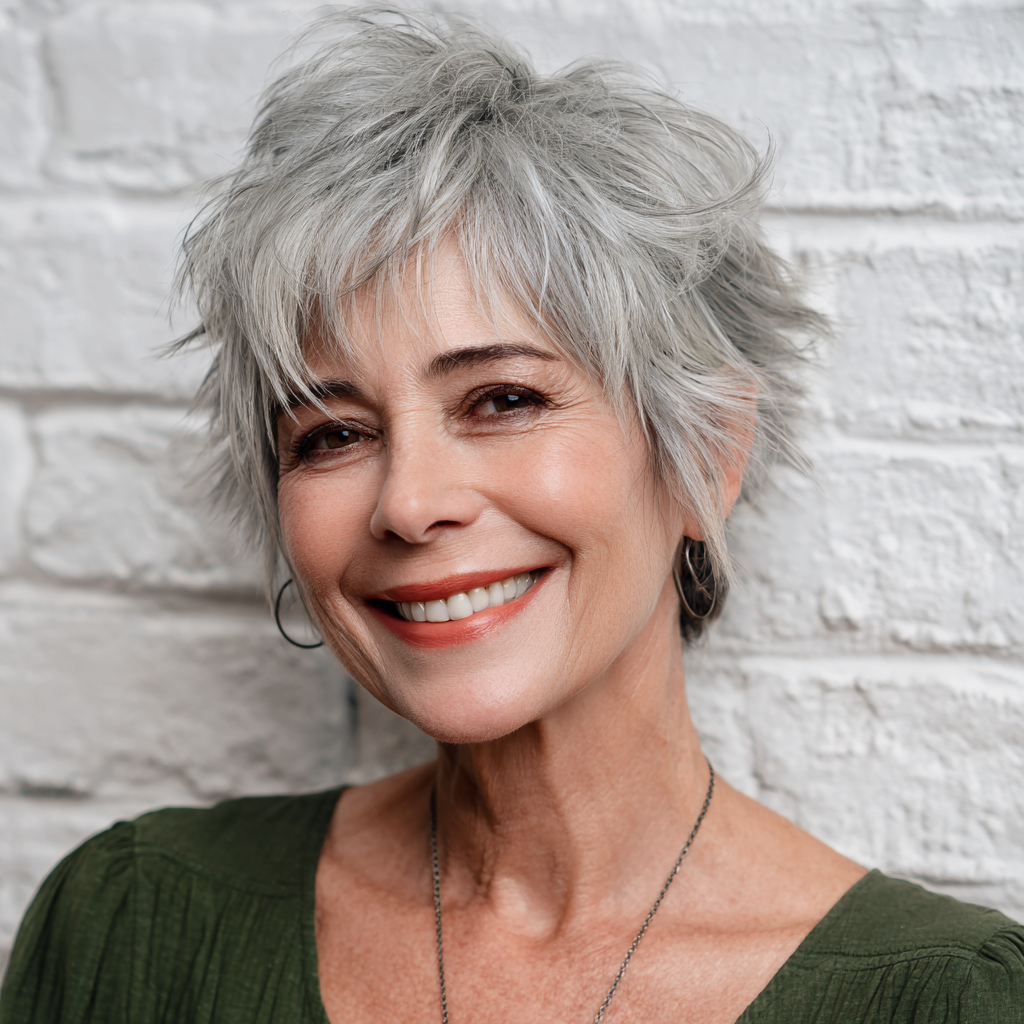 Chic Textured Pixie Cut with Playful Volume