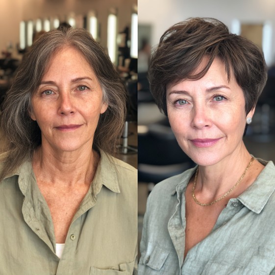 Chic Textured Pixie Cut with Soft Bangs