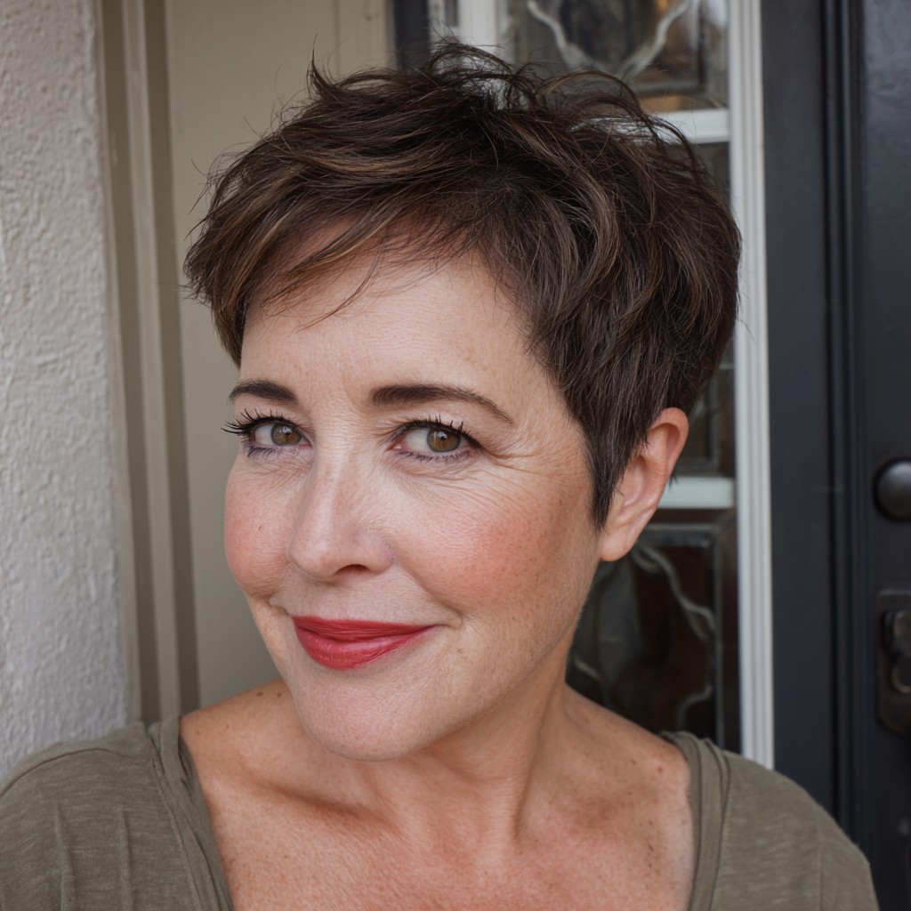 Chic Textured Pixie Cut with Subtle Layers