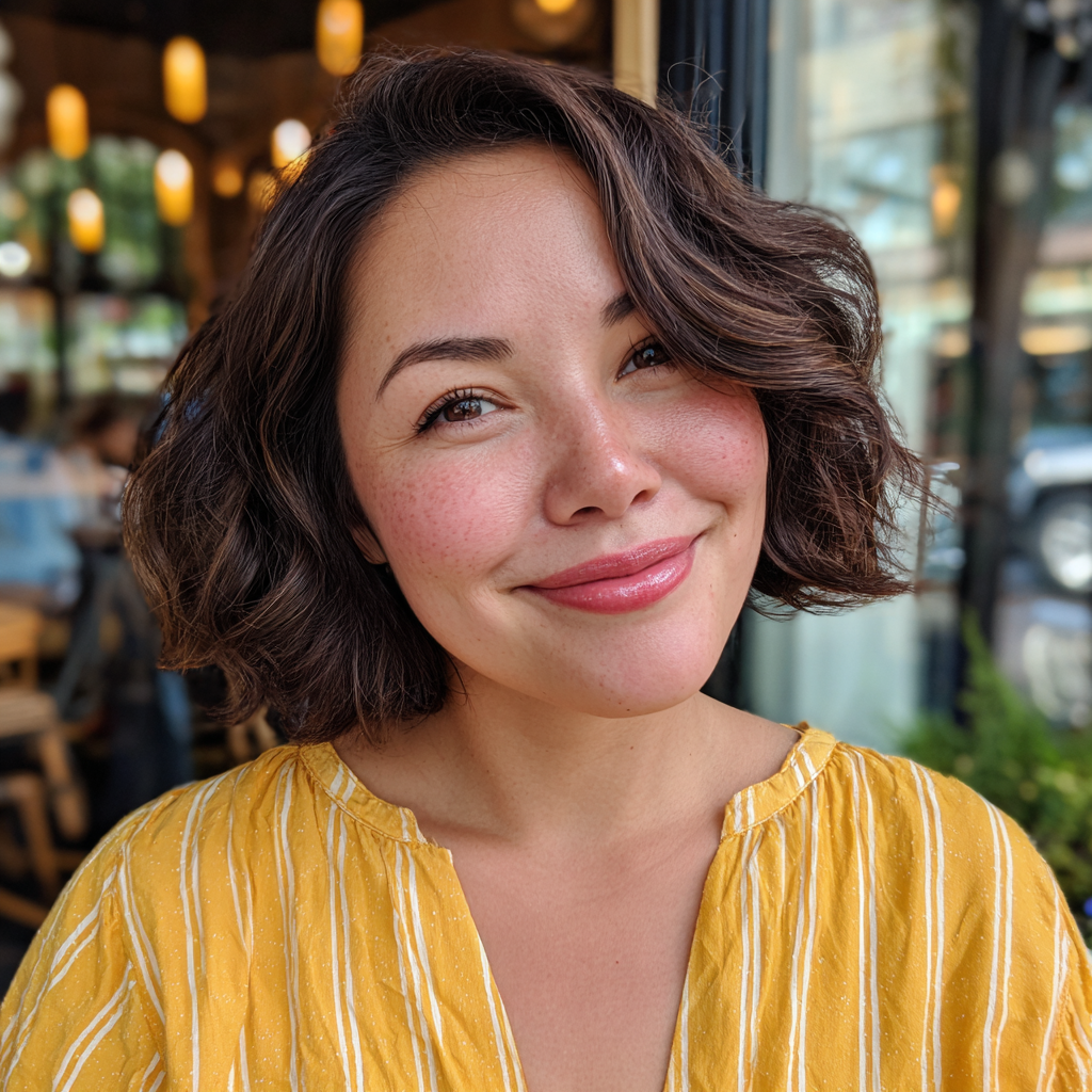 Chic Textured Short Bob with Soft Waves