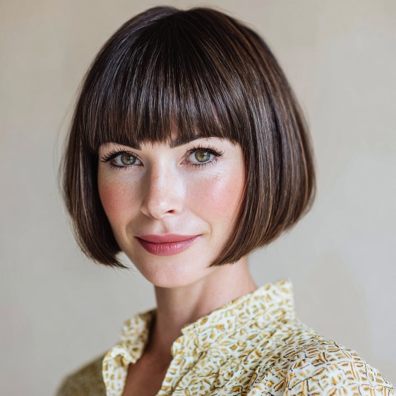 Classic Blunt Pageboy Bob with Soft Bangs