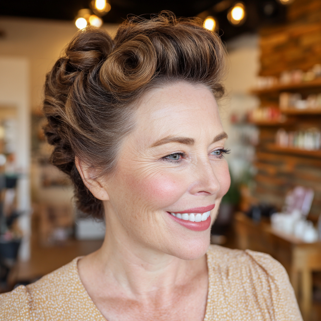 Classic Retro-Inspired Victory Rolls with Modern Flair