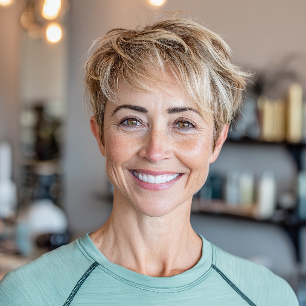 Effortlessly Chic Short Layered Pixie Cut