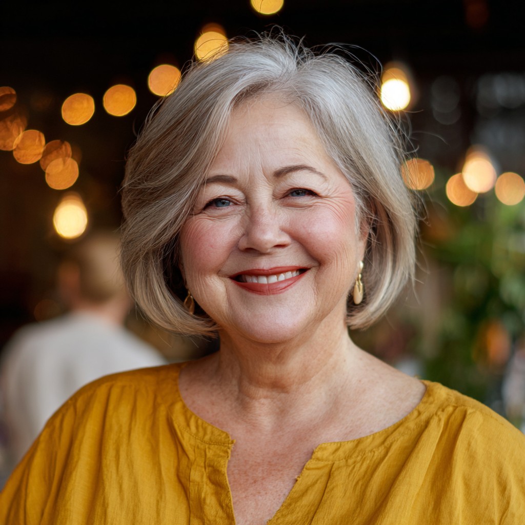 Graceful Textured Bob with Subtle Waves