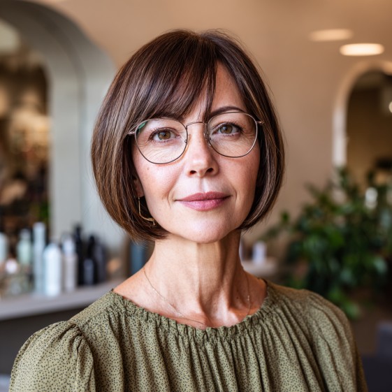 Modern One-Length Bob with Subtle Texture