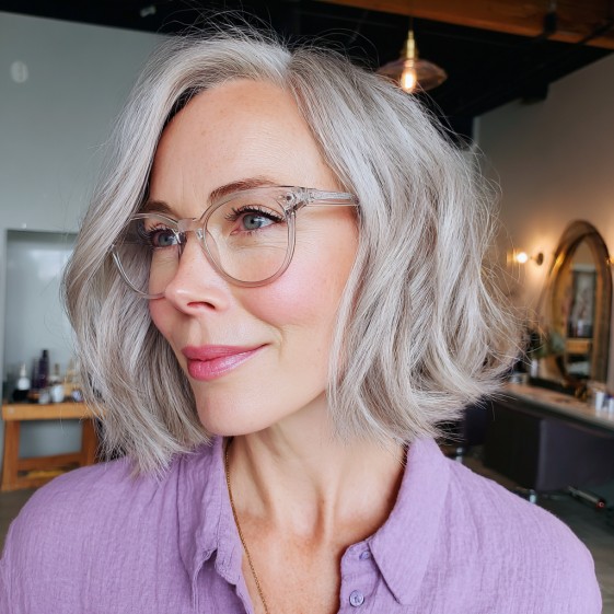 Modern Textured Pageboy Bob with Subtle Waves