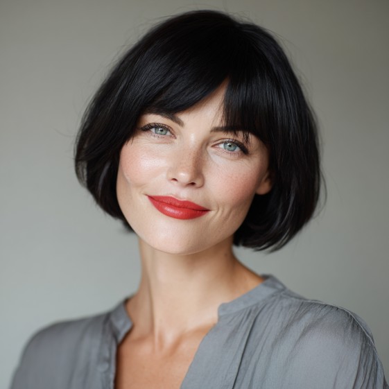 Polished Classic Pageboy Bob with Subtle Layering