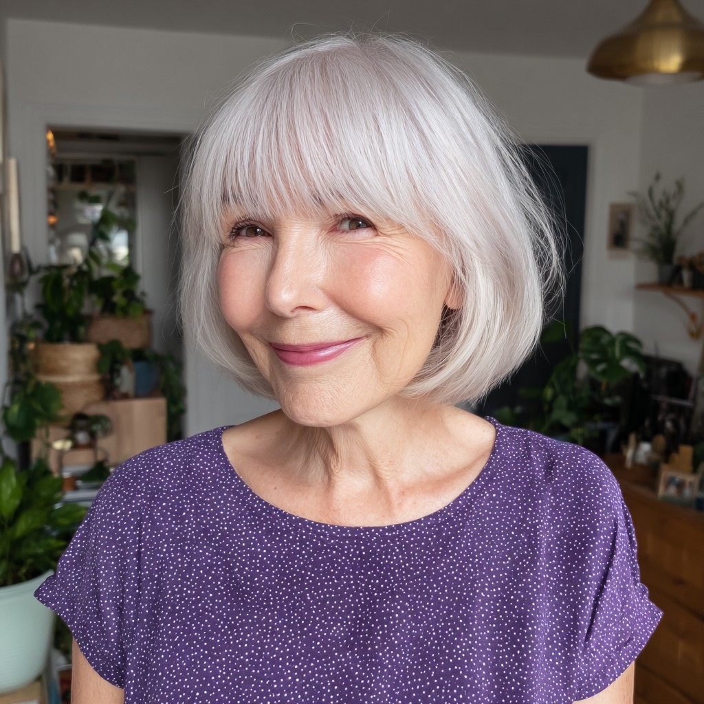 Softly Layered Pageboy Bob with Subtle Bangs