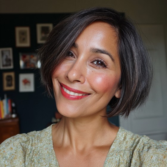 Stylish Textured Pageboy Bob with Subtle Waves