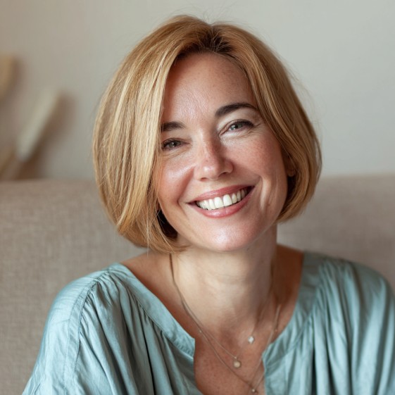 Sun-Kissed One-Length Bob with Subtle Face Framing