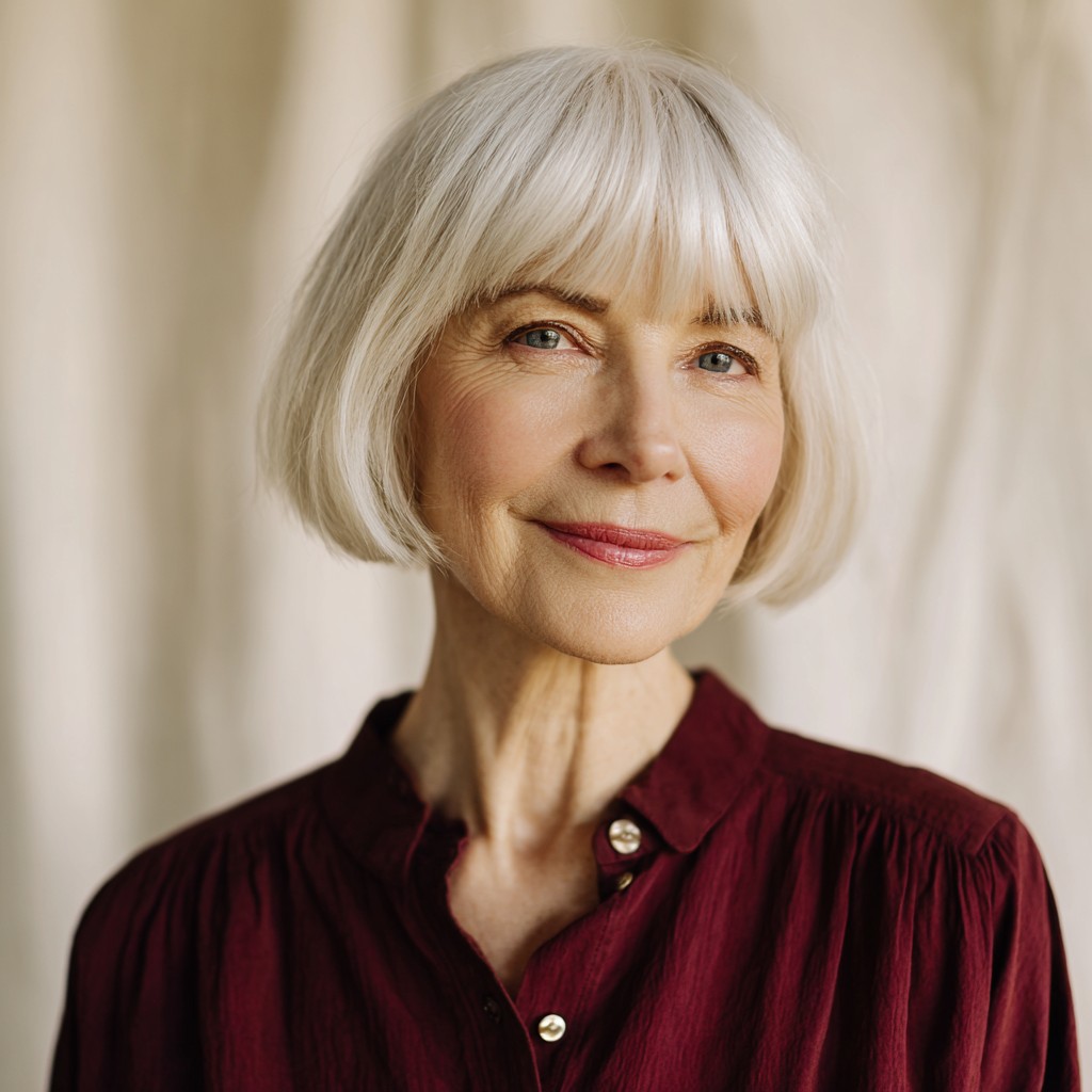 Textured Pageboy Bob with Soft Bangs