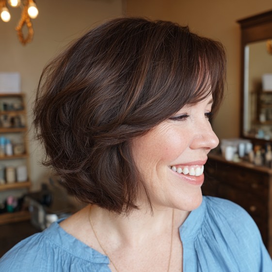Textured Pageboy Bob with Subtle Layers