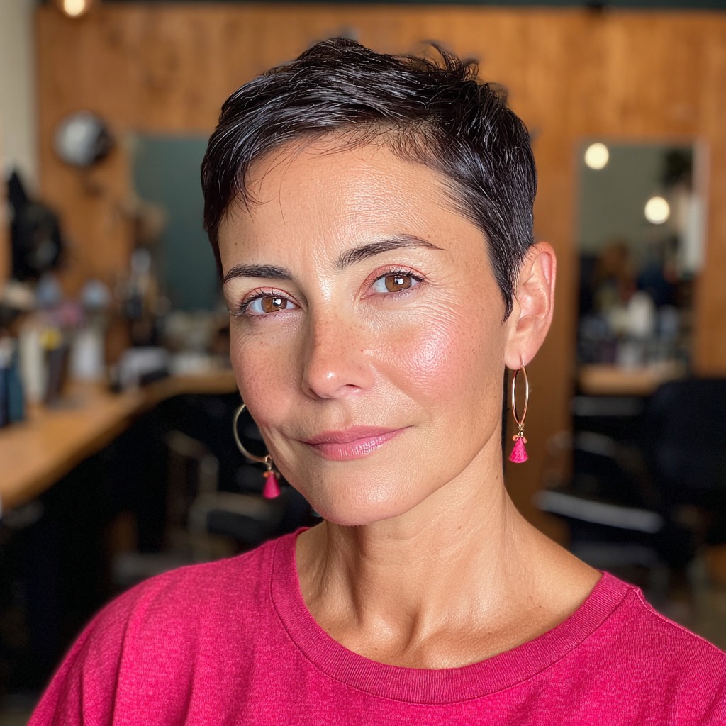 Textured Short Pixie Cut with Soft Edges