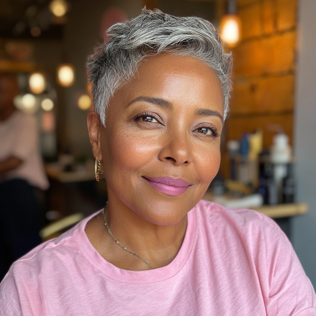 Trendy Short Pixie Cut with Fluffy Texture