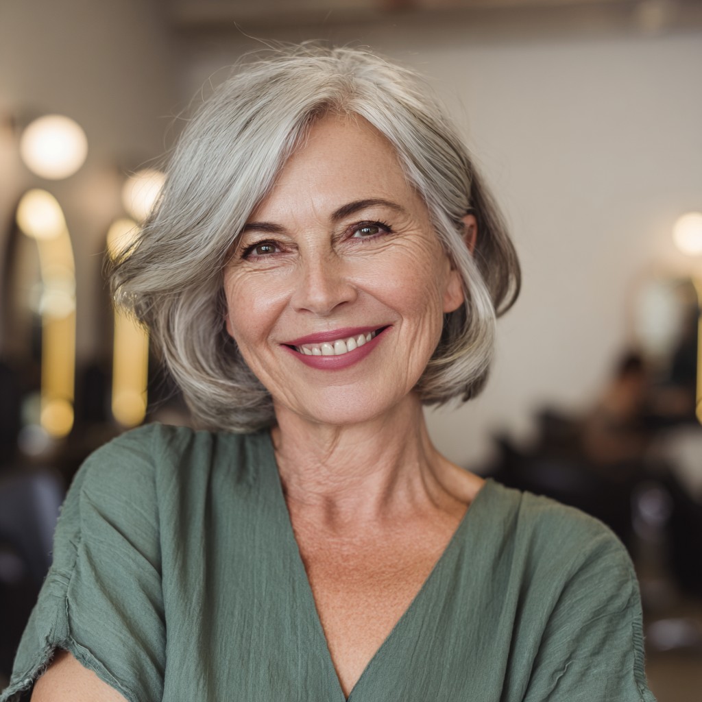 Chic Textured Lob with Soft Waves