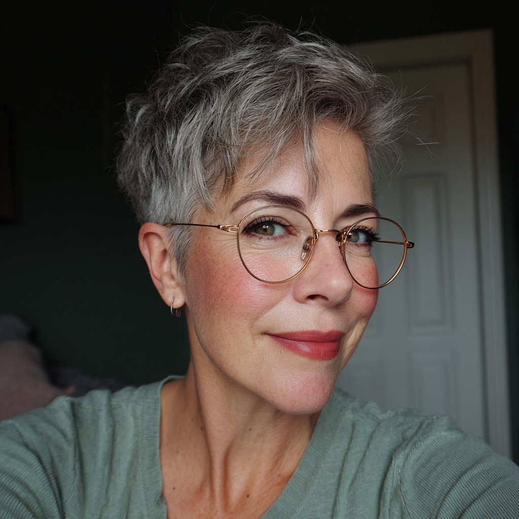Chic Textured Short Pixie with Subtle Layers
