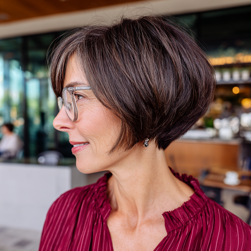 Classic Textured Wedge Cut with Subtle Highlights